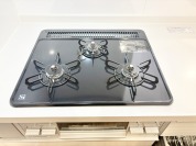 【三口ガスコンロ】
