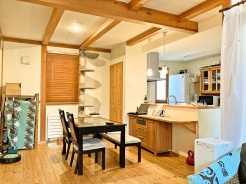 木をふんだんに使った北欧の住宅を思わせる堅牢な造りです。