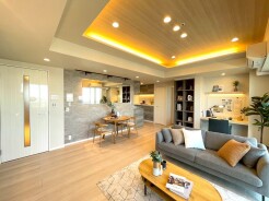 開放感と採光にこだわった広々LDK。