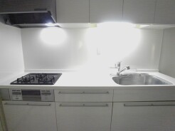 収納たっぷり。調理器具や調味料も出し入れしやすいですね。
