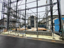 1号棟 今なら建築中の住まいをご覧いただけます。構造体の質問もお気軽に。
