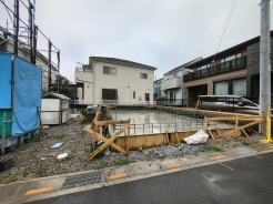 2号棟 今なら建築中の住まいをご覧いただけます。構造体の質問もお気軽に。

