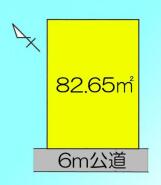 南西道路に面する整形地、プランニングしやすい地形ですね。