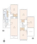 メゾネットタイプの4LDKの間取りです