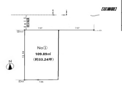 きれいな形状の区画です
