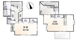 大型1LDKの間取り