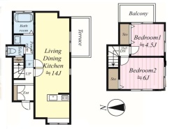 使いやすい2LDKの間取り