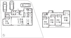 ゆとりのあるLDKはキッチンスペースの収納量も充実。
ファミリークローゼットをはじめシューズクローゼットにウォークインクローゼット等を完備。
2階全居室南向きに配置されたお部屋は明るく充実した広さがあります
