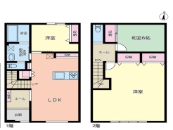 広々とした2階のベッドルームが魅力的な間取り