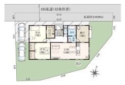 ゆったりとした平屋の間取りです。