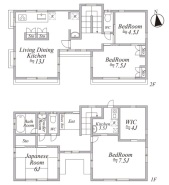 建物は南向きコの字型。窓からたくさんの光が入る4LDKKの間取り。そのまま2世帯利用もリフォームベースとしても想像が膨らみます。 ※間取り図と現況が異なる場合は現況を優先とします。