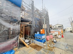 3号棟 今なら建築中の住まいをご覧いただけます。構造体の質問もお気軽に。
