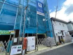 1号棟 車通りの少ない閑静な住宅地、のびのびした子育てにも適します。
