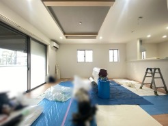リビングは家具の配置も思いのまま。自由度が高い設計です。
