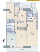 玄関も２箇所　２世帯住宅にも対応可能なマンションです。専有面積もゆとりの１２３平米