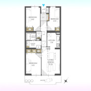 リノベーション物件３LDKのお部屋です。