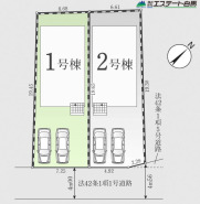 カースペース並列2台駐車可能です。