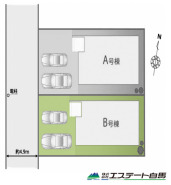 B号棟 カースペース並列2台駐車可能です。(車種による)