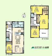 1号棟 全室２面採光で明るく風通しの良い４ＬＤＫ。