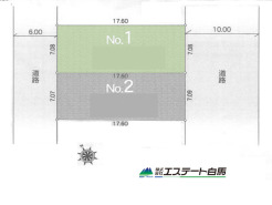 1号地 両面道路で開放感あります