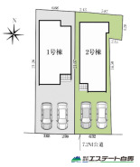 2号棟 カースペース並列2台駐車可能です。