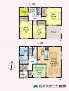 リビング脇に和室のある間取り。
多用途に使えるトランクルームがございます。