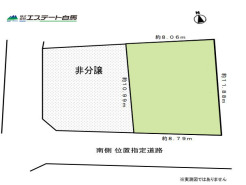 南道路に面した陽当たりの良い土地です。