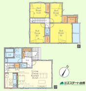 ゆとりある約２１帖のLDK