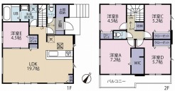 全居室に窓のある5LDKのお家です。家族が過ごすリビングは19帖とゆとりがあり家族団欒を楽しめます！
お気軽にお問合せ下さい。