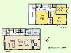 2号棟 LDKは広々約19.7帖あります