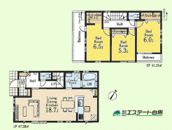1号棟 全居室２階の使いやすい間取り