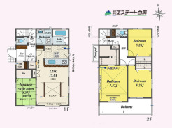 主寝室には広々W.IN.クローゼットあります