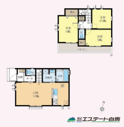 A号棟 家族の顔が見えるリビングイン階段　南面のワイドバルコニー
