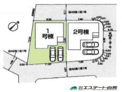 1号棟 カースペース並列2台駐車可能です。