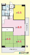 角部屋で開放感あります
