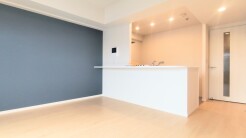 大きな開口部から明るい光が差し込むリビング。日中の室内の明るさがこの部屋の魅力です。
