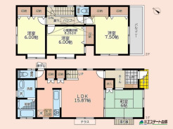 各居室6帖以上あり、お部屋を広く使えます。
