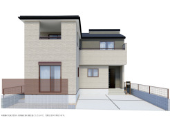 成予想パース（外観）駐車スペース２台（車種によります）