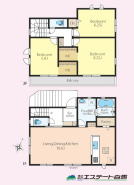 収納力のあるウォークインクローゼット付き。