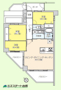 開放感のある角部屋の３ＬＤＫ！