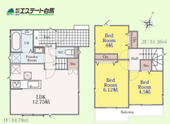 全居室2面採光で各居室に光の入る設計です。