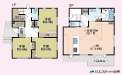 プライバシー性の高い2階リビング