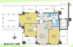 最上階の角部屋です