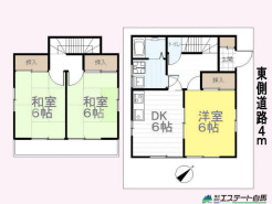 ３ＤＫのコンパクト住宅。