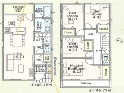 4号棟 図面と現況が異なる場合は現況を優先させていただきます。
