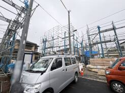 2号棟 基礎から完成済みの住まいまで、各工程をご確認いただけます。
