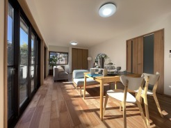 開放感と採光にこだわった、19.5帖のＬＤＫ。
