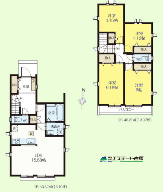西東京市南町2丁目全2棟　新築戸建