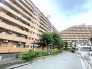 重厚な質感のタイル貼りが、長く愛されてきたマンションの誇りと深みを感じさせます
