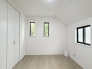 勾配天井の2階のお部屋。この勾配の角度がお洒落な雰囲気を感じさせてくれます。
